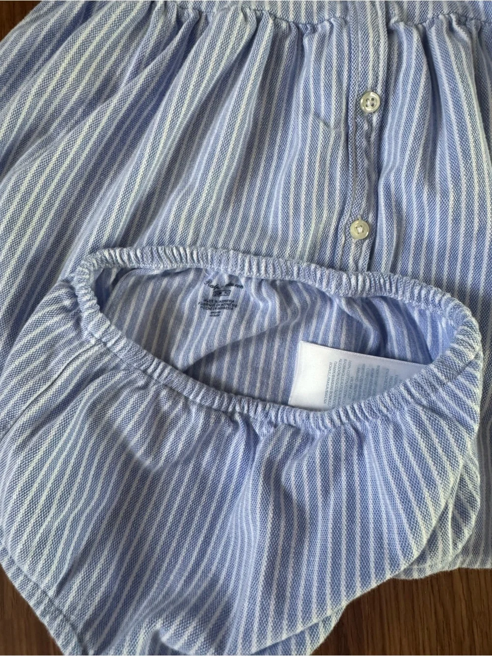 Ralph Lauren Striped Knit Oxford Shirtdress & Bloomer Size 24 month